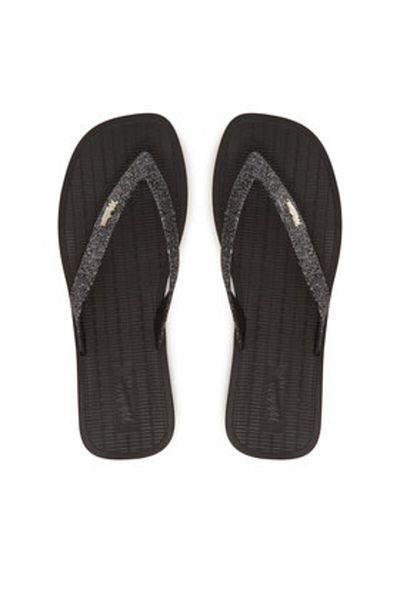 Melissa Șlapi de damă negri MELISSA-M 35781 AW132 NEGRU/ARGENTIU