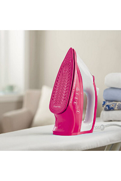 russell Hobbs 2400W Light and Easy Brights Steam Iron Pink and White 240ml 26480GCC