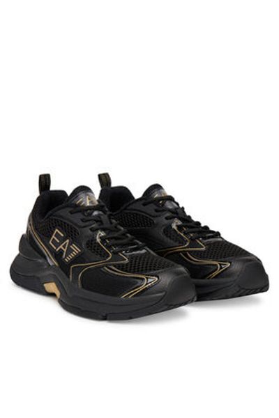 EA7 Emporio Armani Teniși bărbați negri EA7 EMPORIO ARMANI-X8X249 XK446 U106 TRIPLE BLK+GOLD MODI