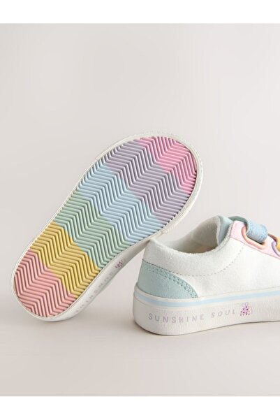 Next Baby Cream Pink Color Block Sneakers