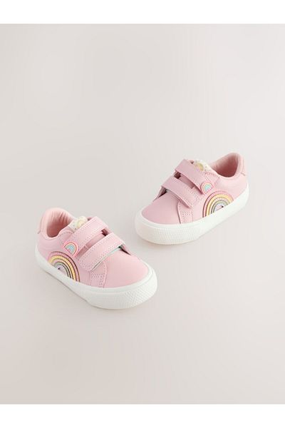 Next Baby Pink Rainbow Patterned Orthopedic Sole Sneaker