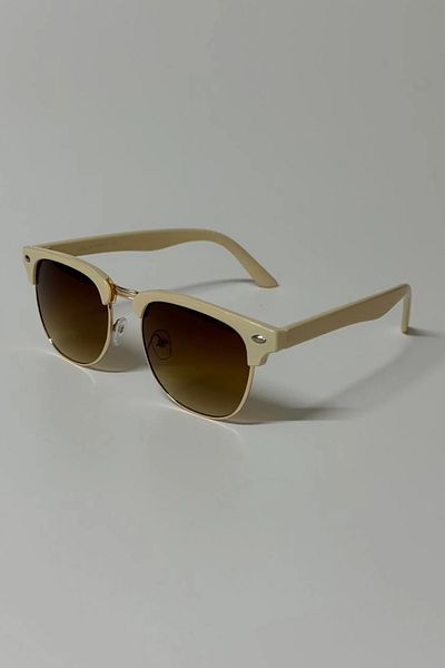 Tonny Black Men's Cream Clubmaster Classic Sunglasses