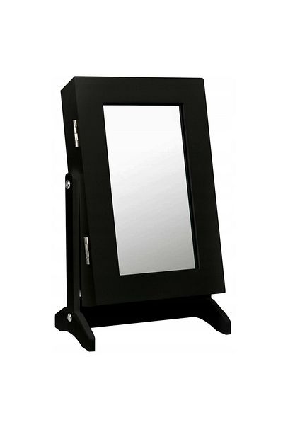 SERSIMO Dressing table with mirror and jewelry storage space, 21x36x15cm, black