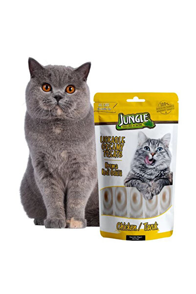 Jungle 5'Lİ KREMA KEDİ ÖDÜL MAMASI TAVUKLU 14GR - 1 PAKET