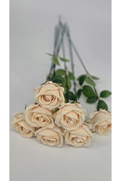 YASİMA 50 cm 7 adet somon rengi gül buketi özel gün vazo süsü ÖĞRETMENLER GÜNÜ