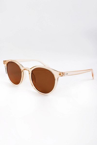 Tonny Black Women's Gold Soft Retro Round Sunglasses