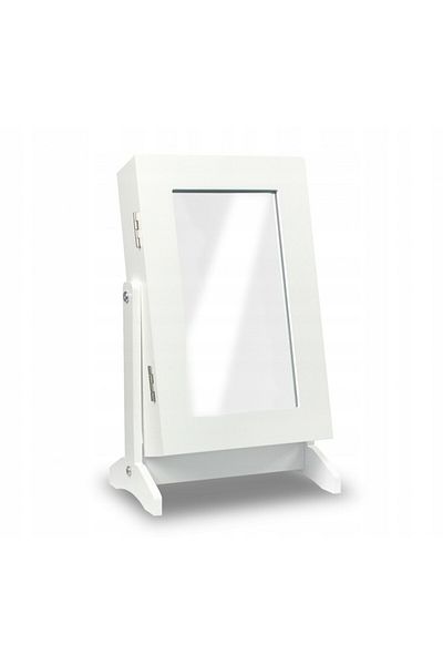 SERSIMO Dressing Table with Mirror and Jewelry Storage, 21x36x15cm, White