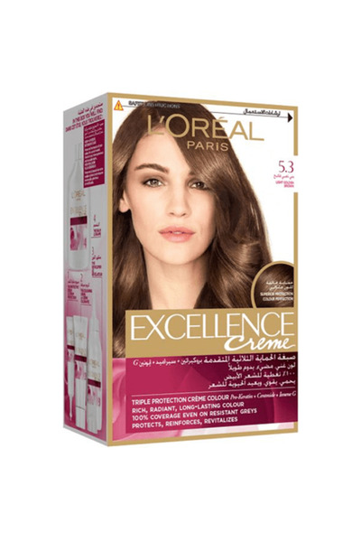 L'Oreal Paris صبغة شعر اكسيلنس كريم من لوريال باريس - بني ذهبي فاتح