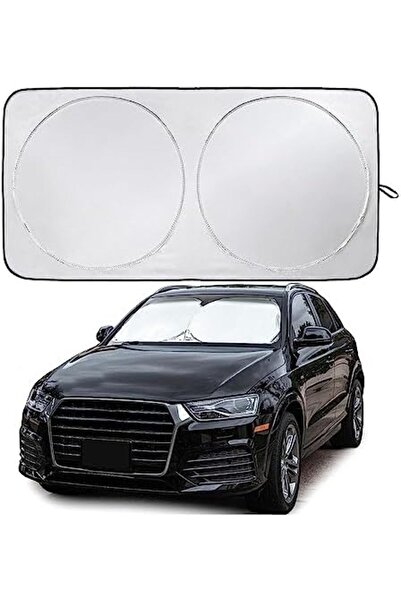 Yuwell Round Foldable Car Windshield Sunshade, Front Windshield Reflective Su...
