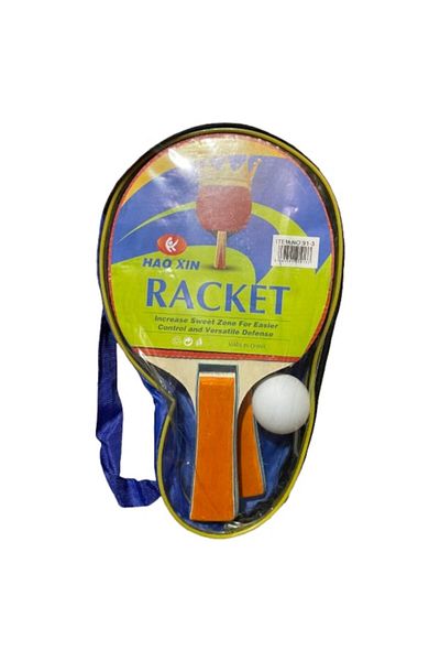 Star Master Set of 2 Table Tennis Paddles, Ping-Pong, Wood, 1 Ball, 1 Zipper Bag, Star Master