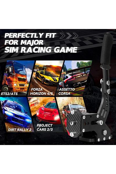 FlashHawk PC USB Handbrake, Racing Games Handbrake for LO GITECH G25 G27 G29 MASTER FANATECOSW DIRT RALLY