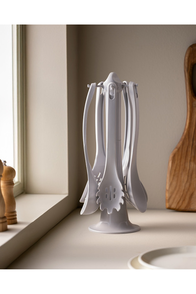 Madame Coco Alsace 5'li Standlı Servis Seti - Soft Gri