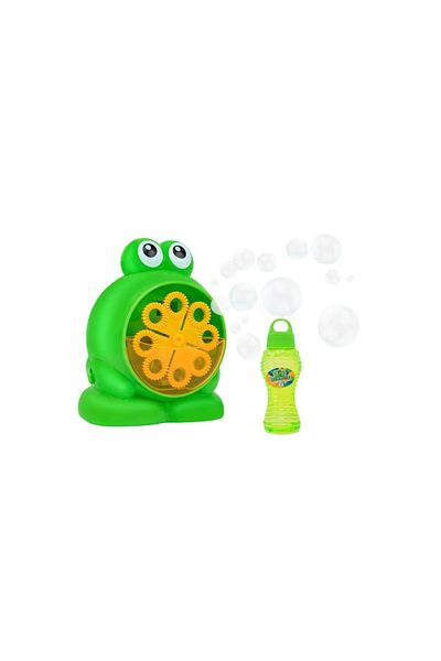 GLOBO Masina baloane sapun pentru copii, Globo, Broscuta Verde, cu recipient 100ml solutie speciala