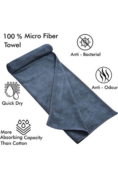 Fabienne 3-Piece Multipurpose Microfiber Towel, Gym & Hand Towel, Hair Towel 50x90cm
