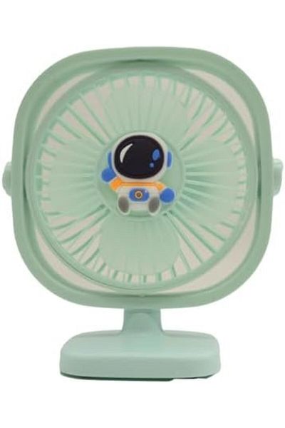 Yuwell YU WELL Portable Rechargeable Desk Fan, Folding Fan Adjustable Speeds, 2 Level of Brightness LED Lig