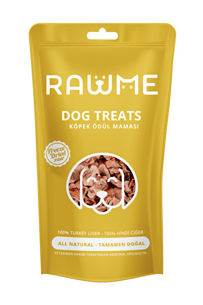 Rawme Dondurularak Kurutulmuş Çiğ Hindi Ciğer Köpek Ödülü %100 Doğal