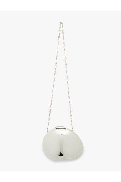 Koton Asymmetrical Metallic Bag with Chain Strap