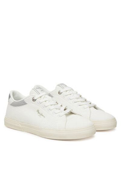 Pepe Jeans Teniși de damă albi PEPE JEANS-PLS31601 934SILVER