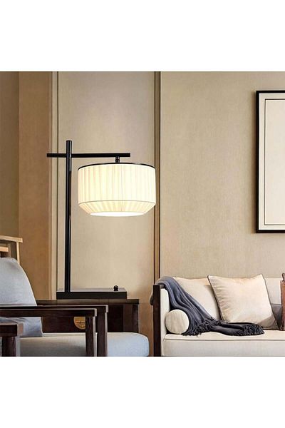 Siera Black and beige circular lampshade