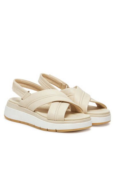 CLARKS Women's Sandals beige CLARKS-26181470 CREAM LEATHER