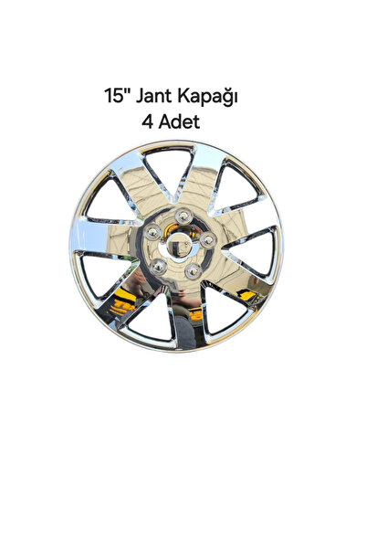 gcstore 15" Parlak Nikelaj Jant Kapağı 4 Adet