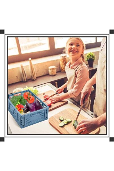 fulina 4-Pack Folding Storage Crate,Cute Drawer Organizer, For Kitchen Classroom and Office Organization