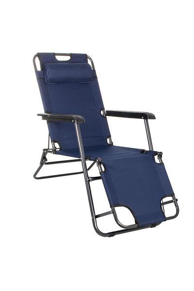 SERSIMO Sezlong Pliabil Gc12, Relax Zero Gravity, 80x60x153cm, Albastru Inchis