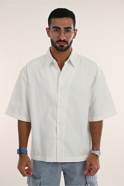 SWAG SA Square-cut shirt with colorful background print