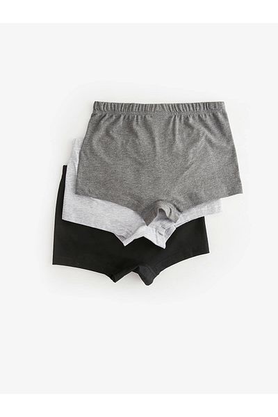LC Waikiki Lcw Kids Black Basic Cotton Boy Boxer 3 Pcs