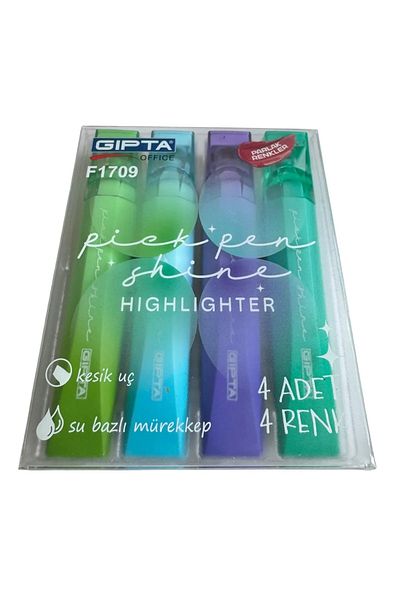 Gıpta Pick Pen Shine Highlighter Set Bright Colors