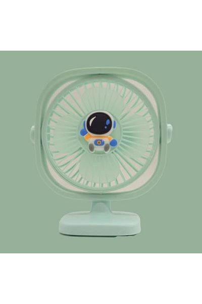 Yuwell YU WELL Portable Rechargeable Desk Fan, Folding Fan Adjustable Speeds, 2 Level of Brightness LED Lig