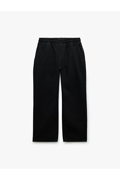 Koton Pamuklu Cep Detaylı Beli Bağcıklı Jean Pantolon