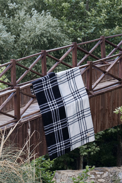 PASIONI Cotton Blanket Pas3 Black-White