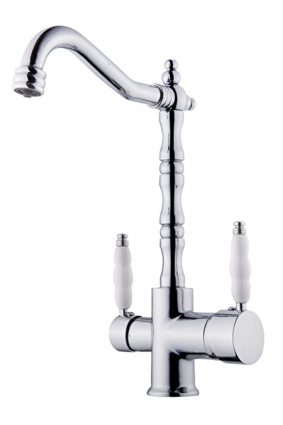 hilal خلاط حوض المطبخ المصنوع من الكروم الريفي