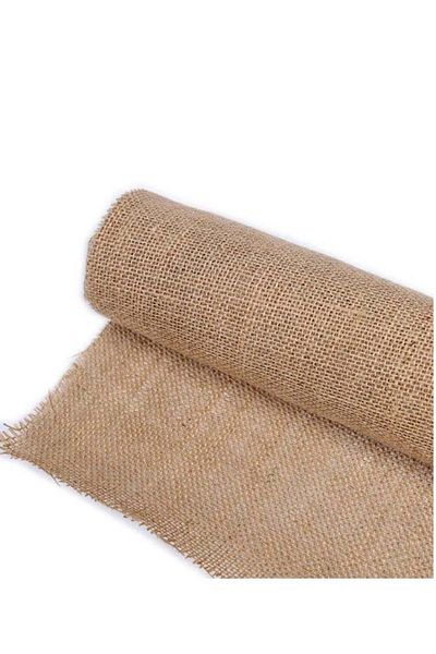 MARKQ [1 Roll] Burlap Fabric Roll – [48 cm x 5 Yards] Jute Hessian Cloth for Table Runners, Crafts, Chri