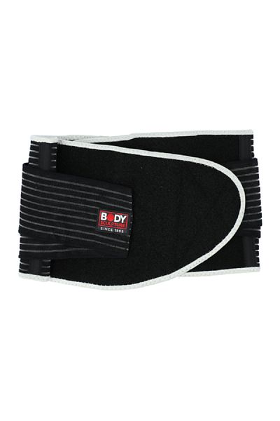 BODY SCULPTURE Hook and Loop Closure Breathable Back Support with Terry Cloth Black