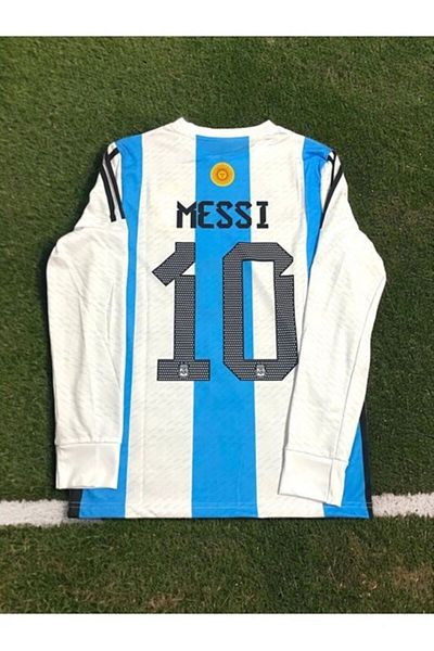 rüya vadisi National Team Messi Long Sleeve Argentina Adult Jersey