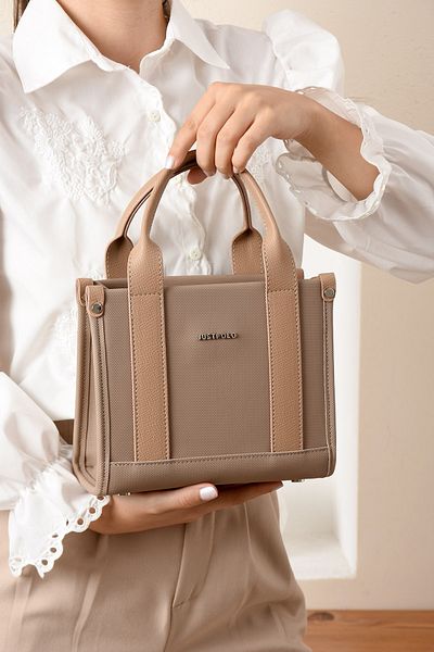 Just Polo Women's Long Strap Sand Hand and Shoulder Bag-Bd6072