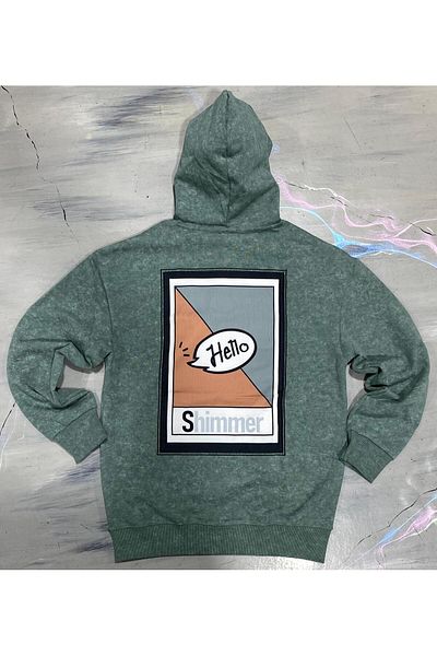 ALANAQA Unisex Oversized Hoodie with Back Print Pullover