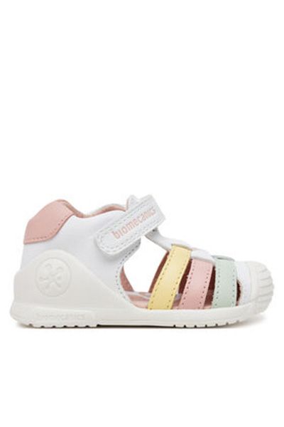 BIOMECANICS Sandale pentru fete albe BIOMECANICS-252104 C310 ALB ȘI MULTICOLOR (NAPA)