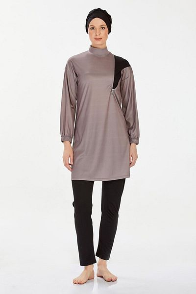 Fulla Moda Μαγιό Hijab 4 τεμαχίων με λεπτομέρεια με φερμουάρ