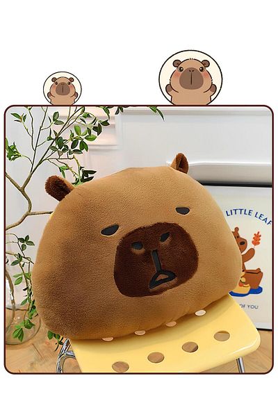 Wolawood Capybara Plush Pillow – Cute, Soft, Fun and Cute Decorative Pillow & Soft Gift