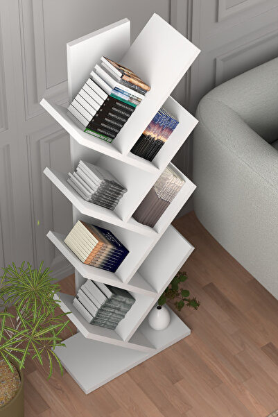 PDMPOİNT DOLAP MARKET Kitaplık 8 Bölmeli - Beyaz