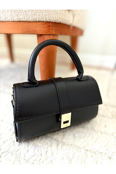 Z&M COLLECTION BAG SHOPPİNG Women's Bag with Gold Detail, Snap Closure, Adjustable Strap, Suitable for Hand-Shoulder and Crossbody Use