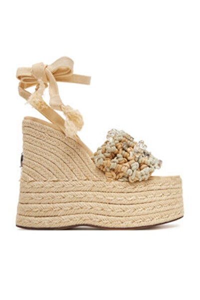 NAKED WOLFE Espadrile bej pentru femei NAKED WOLFE-PEONY ROPE 00049