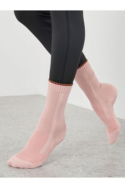 Styli Contrast Trim Silicon Base Yoga Socks