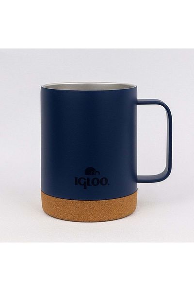 IGLOO Cork Mug 350ml Thermos Mug Cup Flask Navy Blue