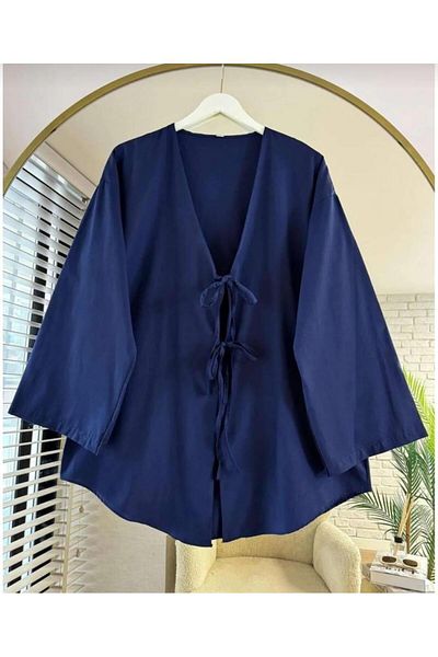 Nergis Neva Butik Tie Front Kimono Tunic
