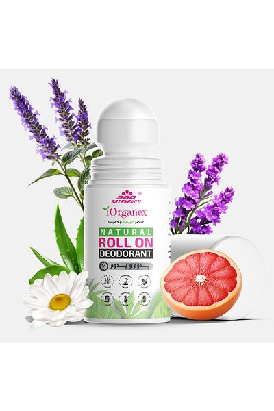Rozana Rosanna Natural Roll-On Deodorant - Aluminum and Paraben Free with a Fresh Scent That Lasts All Day