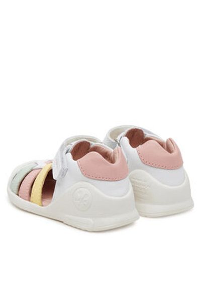 BIOMECANICS Sandale pentru fete albe BIOMECANICS-252104 C310 ALB ȘI MULTICOLOR (NAPA)